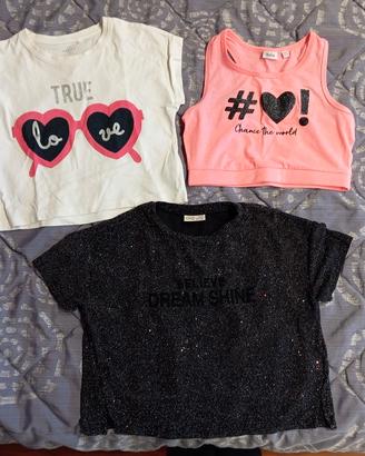 shorts e t-shirt bambina
