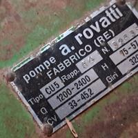 Pompa Rovatti,Modello CU5,su carrello,con pesca