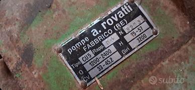 Pompa Rovatti,Modello CU5,su carrello,con pesca