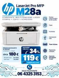 Hp Laserjet Pro MFP M28A toner incluso