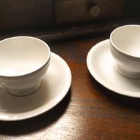 Vintage set di 2 tazzine da caffè in porcellana
