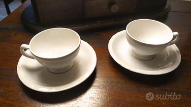 Vintage set di 2 tazzine da caffè in porcellana
