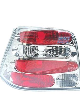 FANALI VOLKSWAGEN VW GOLF 4 97-03 FONDO CROMATO RO