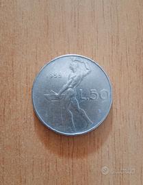 50 Lire Vulcano 1955 - Moneta Rara Antica