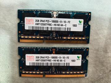 RAM SODIMM DDR3 4 GB 2X2 Funzionante 