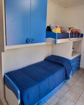 Cameretta a ponte con 3 letti