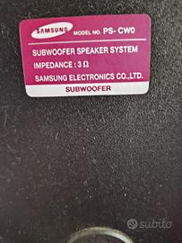 Subwoofer Samsung PS-CW0 Home Theater completo.