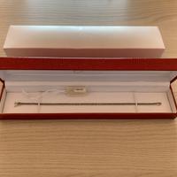 Bracciale tennis oro bianco con diamanti neri