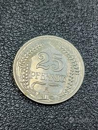rara moneta 25 pfennig 1909 - Germania 