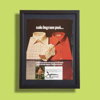 Pubblicità originale poster vintage camicie Ingram