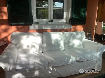 DIVANO BIANCO IN STOFFA 3 POSTI ikea Ektorp
