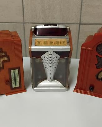 JUKE BOX E RADIO MINIATURE VINTAGE 