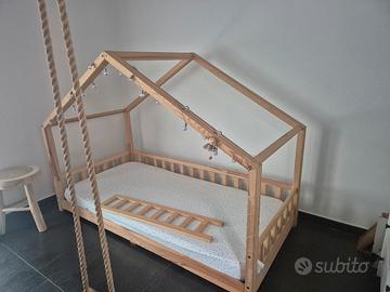 Lettino  casetta in legno 