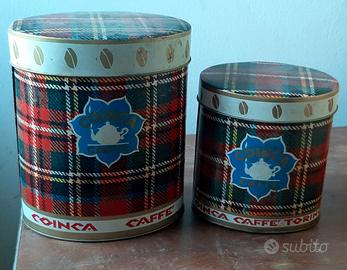 SCATOLE IN LATTA  CAFFE' COINCA VINTAGE ANNI ‘70