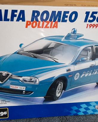 Alfa Romeo 156 Polizia '99 Bburago Metal Kit 1:24