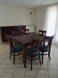  Elegante set da sala da pranzo in legno massello 