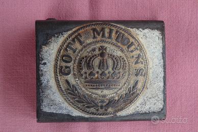 Fibbia per cinturone militare prussiano WW1
