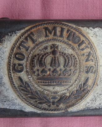 Fibbia per cinturone militare prussiano WW1