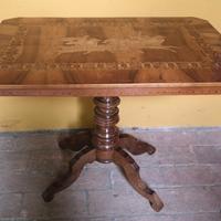 Tavolino rettangolare intarsiato Rolo raro