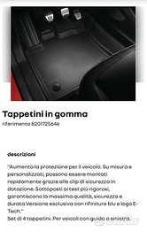 Tappetini in gomma Renault Captur