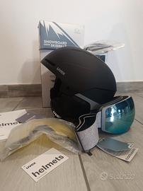 casco sci più visiera 