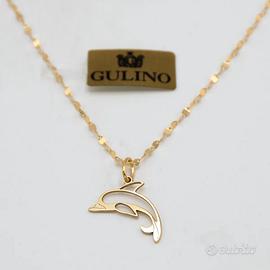 Collana in oro giallo 18 kt con delfino A.36