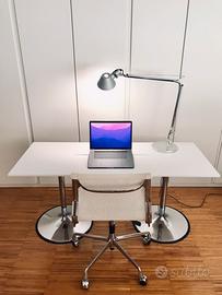 SCRIVANIA CON GAMBE CROMATE - stile anni 70