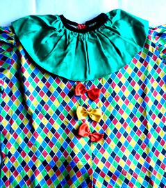 Costume Carnevale d'Arlecchino, ragazza Anni 10-11