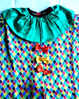 Costume Carnevale d'Arlecchino, ragazza Anni 10-11
