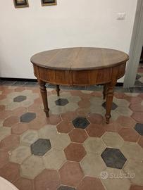 TAVOLO OVALE ALLUNGABILE IN LEGNO MASSELLO  120X96