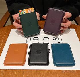 porta carta Apple in pelle, vari colori