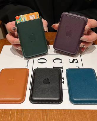 porta carta Apple in pelle, vari colori