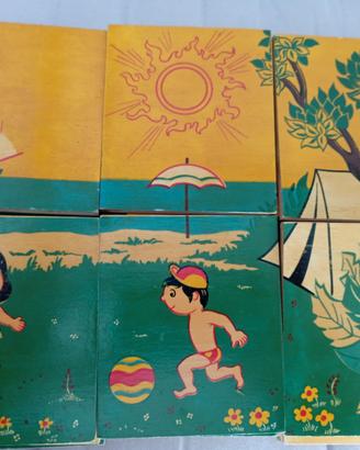 Puzzle in legno. Vintage Anni 50/60
