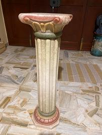 Colonna porta vaso/statua gesso decorato classico