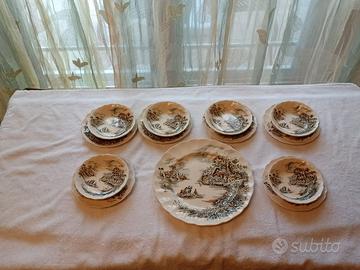 SET 6 PIATTI-CIOTOLE-PORCELLANA-JOHNSON BROS-1966
