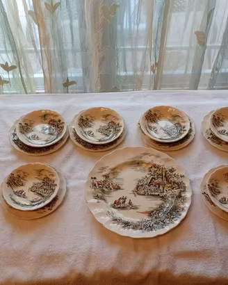 SET 6 PIATTI-CIOTOLE-PORCELLANA-JOHNSON BROS-1966