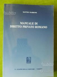 Manuale diritto privato romano Matteo Marrone