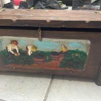 Set 3 cassapanche in legno massello rustico