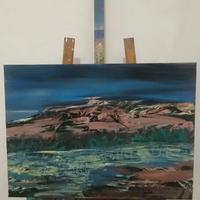 paesaggio moderno dipinto a mano 