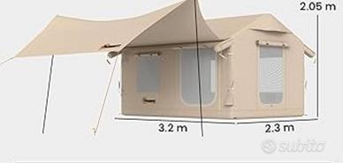 tenda campeggio gonfiabile 4 stagioni Outsunny