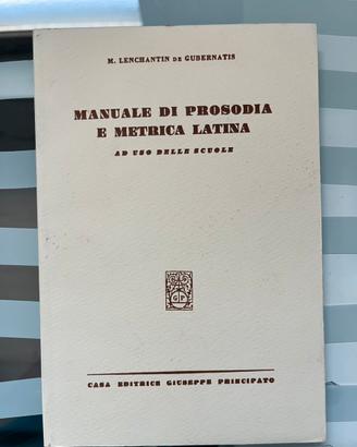 Manuale di prosodia e metrica latina
