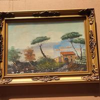 quadri vintage con cornici doppie in legno 