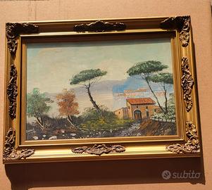 quadri vintage con cornici doppie in legno 