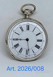 Antico orologio da tasca a chiavetta in metallo