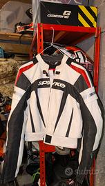 Tuta da moto Spyke in pelle taglia 44