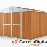 Box struttura lamiera Acciaio 327x307 legno chiaro