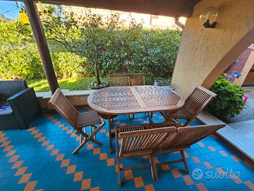 tavolo legno tek da giardino allungabile