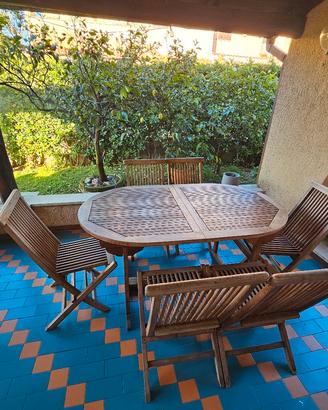 tavolo legno tek da giardino allungabile