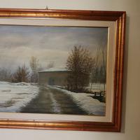 Quadro con cornice olio su tela 85x65