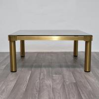 Tavolo Basso Da Salotto Ottone Hollywood Regency